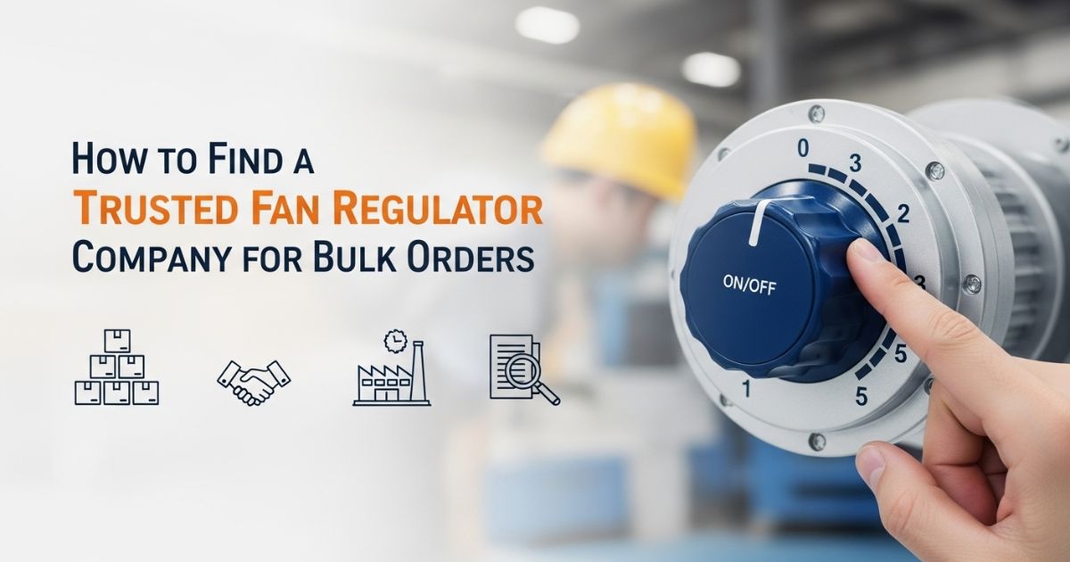 How to find a trusted fan regulator company for bulk orders, closeup of fan speed control knob